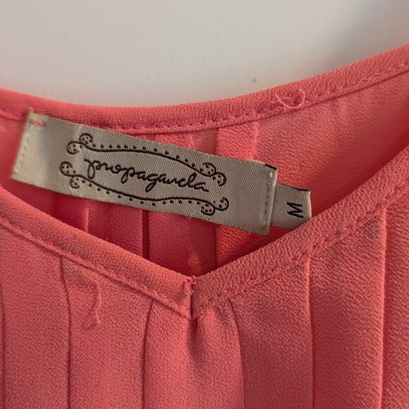 Coral Pink Tank Top Blouse - Propoganda - Picture 3 of 5